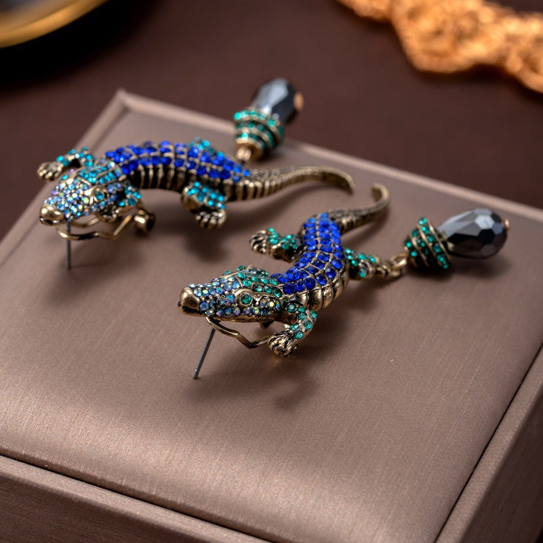 Artistic Lizard-Inspired Drop Earrings Kalsten