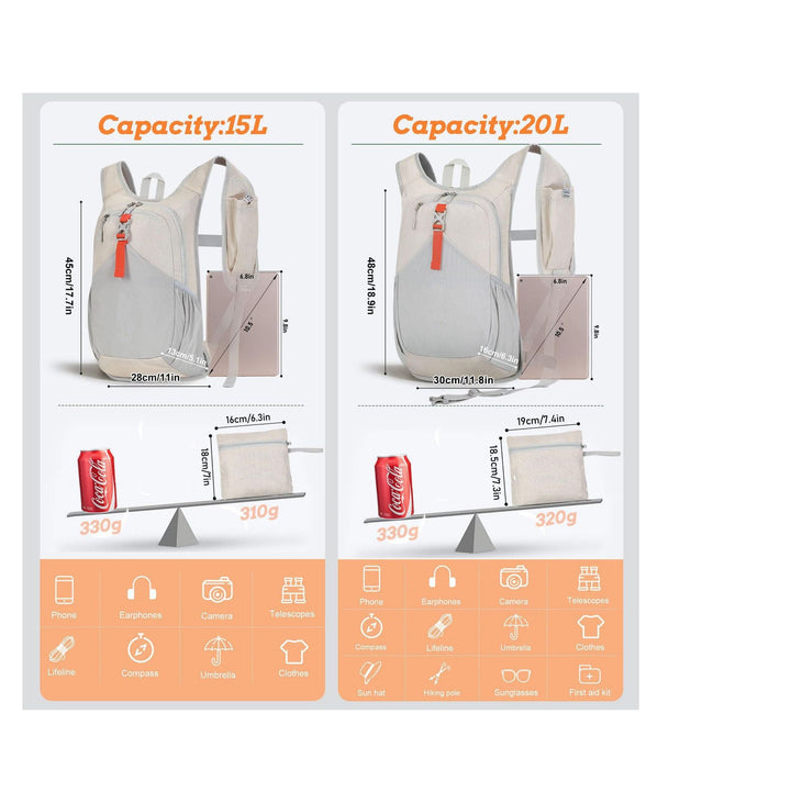 Versatile sports backpack with drink holder and safety compartment Kalsten
