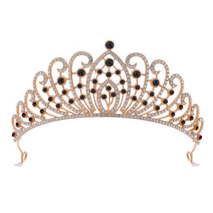 Ladies Elegant Rhinestone Tiara with Floral Details Kalsten