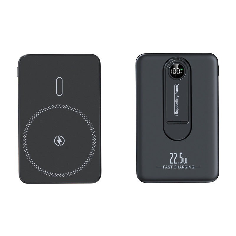 Portable Qi charging power bank with integrated fast charging function and digital display Kalsten