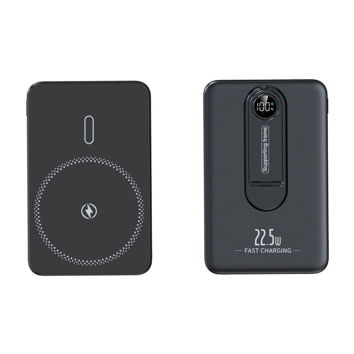 Portable Qi charging power bank with integrated fast charging function and digital display Kalsten