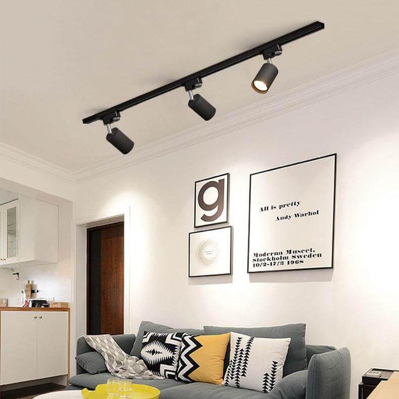 Track Light Iron 39.4 in 3 Head LED Adjustable Ceiling Lighting Modern Indoor Spotlight Fixture | Kalsten