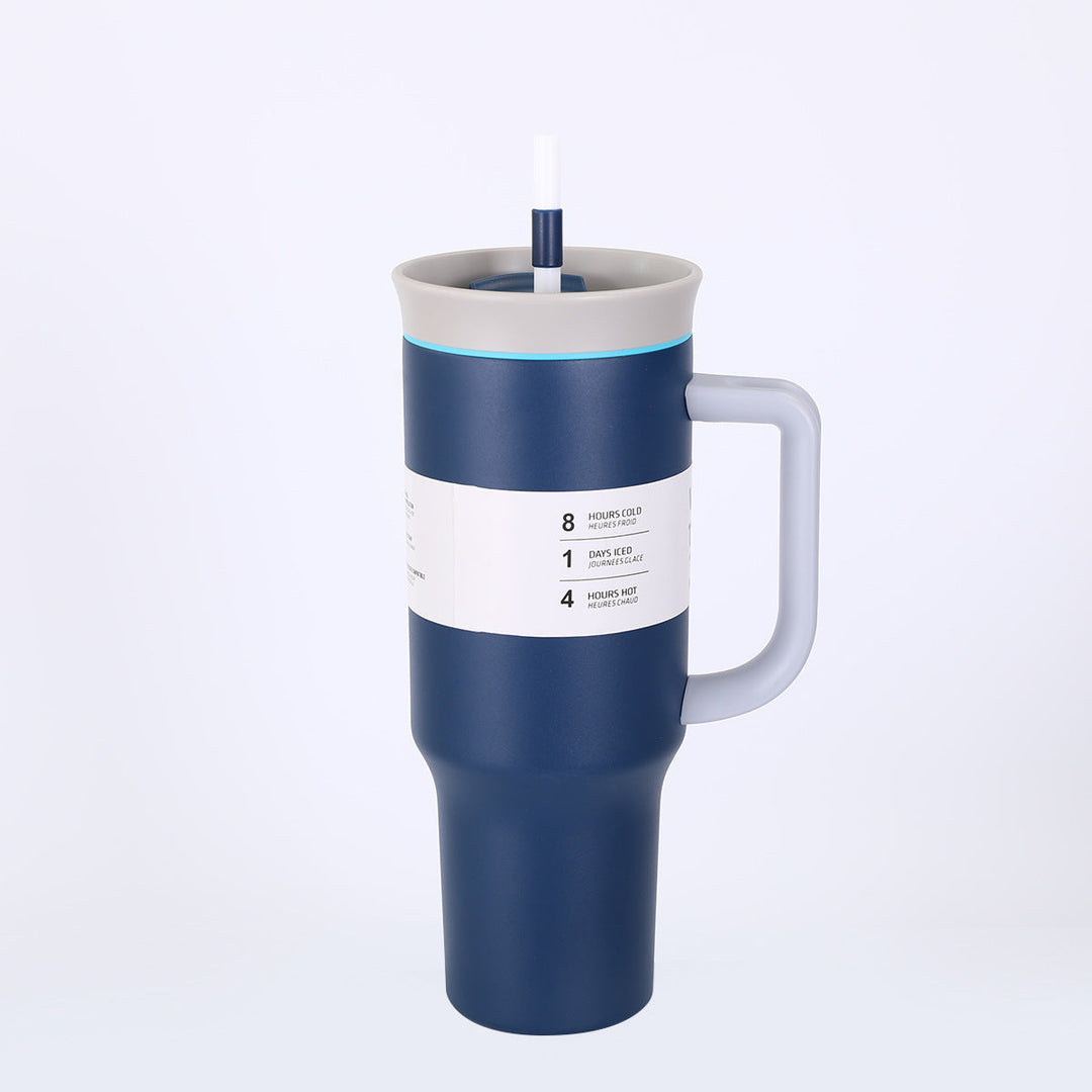 Ladies' insulated cup with practical drinking straw and ergonomic handle Kalsten