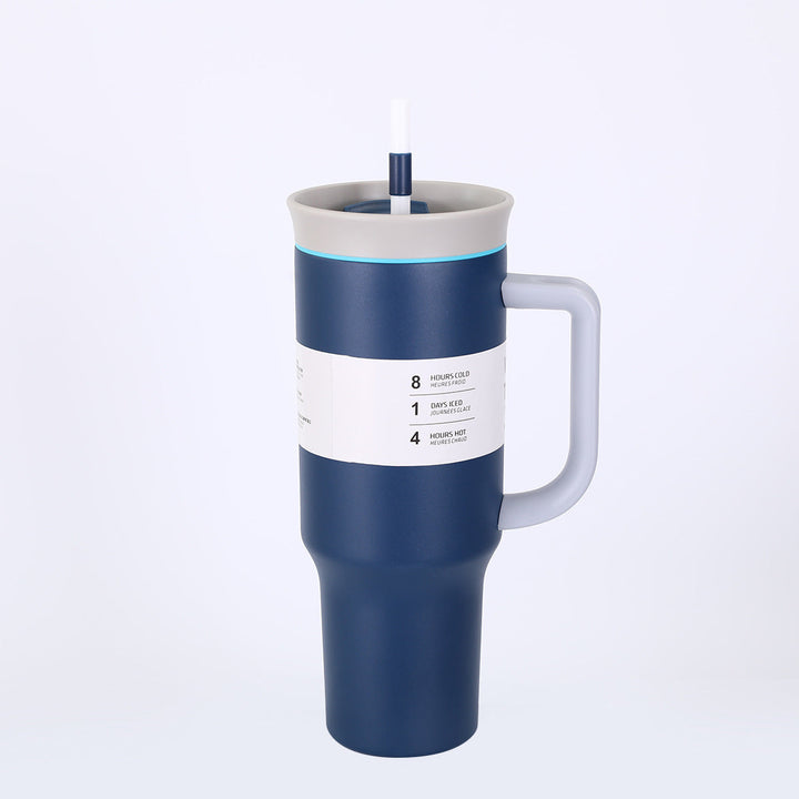 Ladies' insulated cup with practical drinking straw and ergonomic handle Kalsten