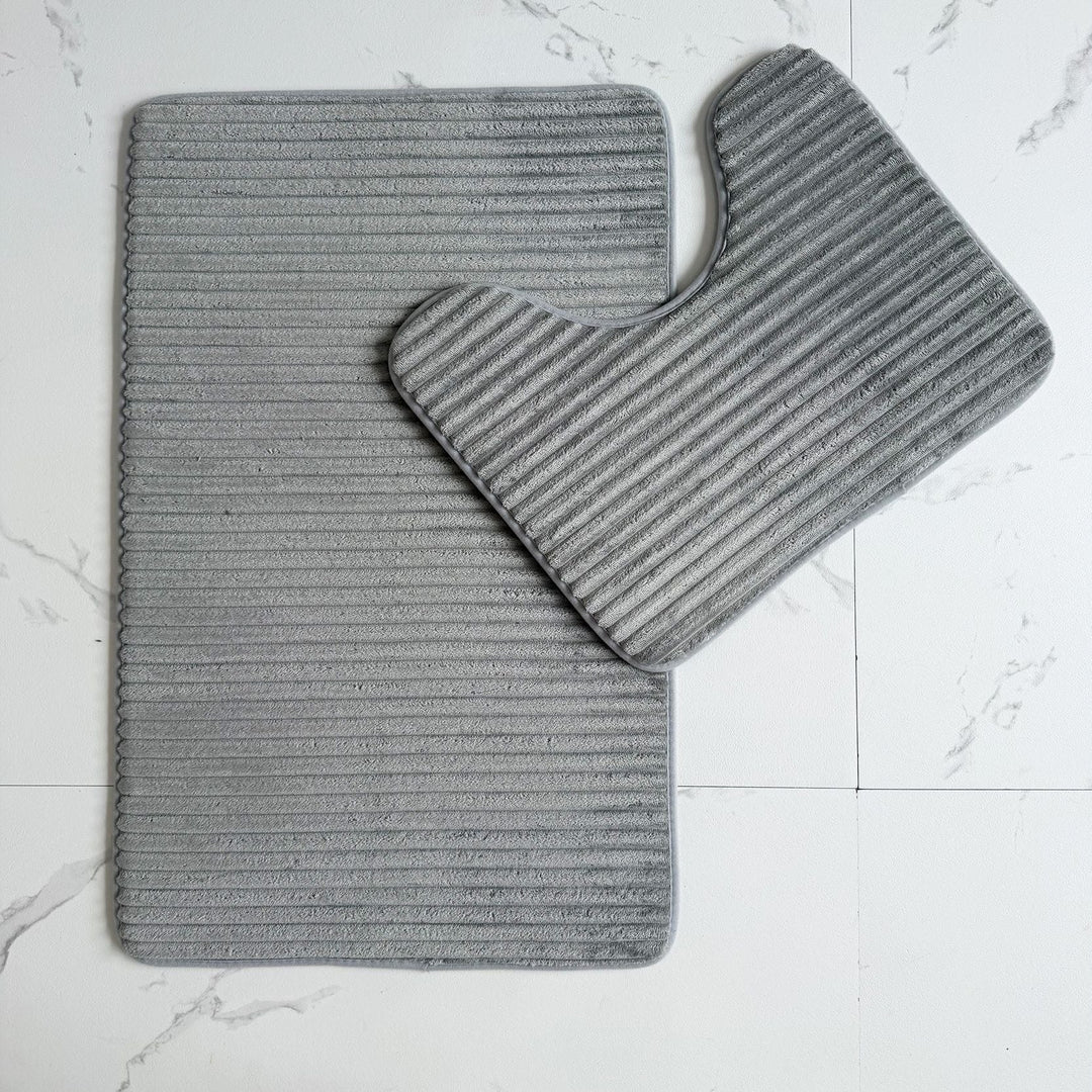 Plush Bathroom Mat Set Kalsten