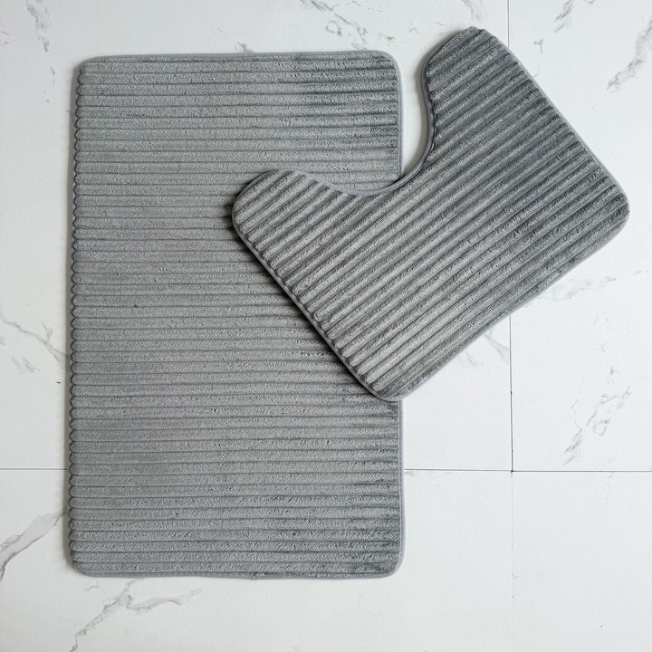 Plush Bathroom Mat Set Kalsten