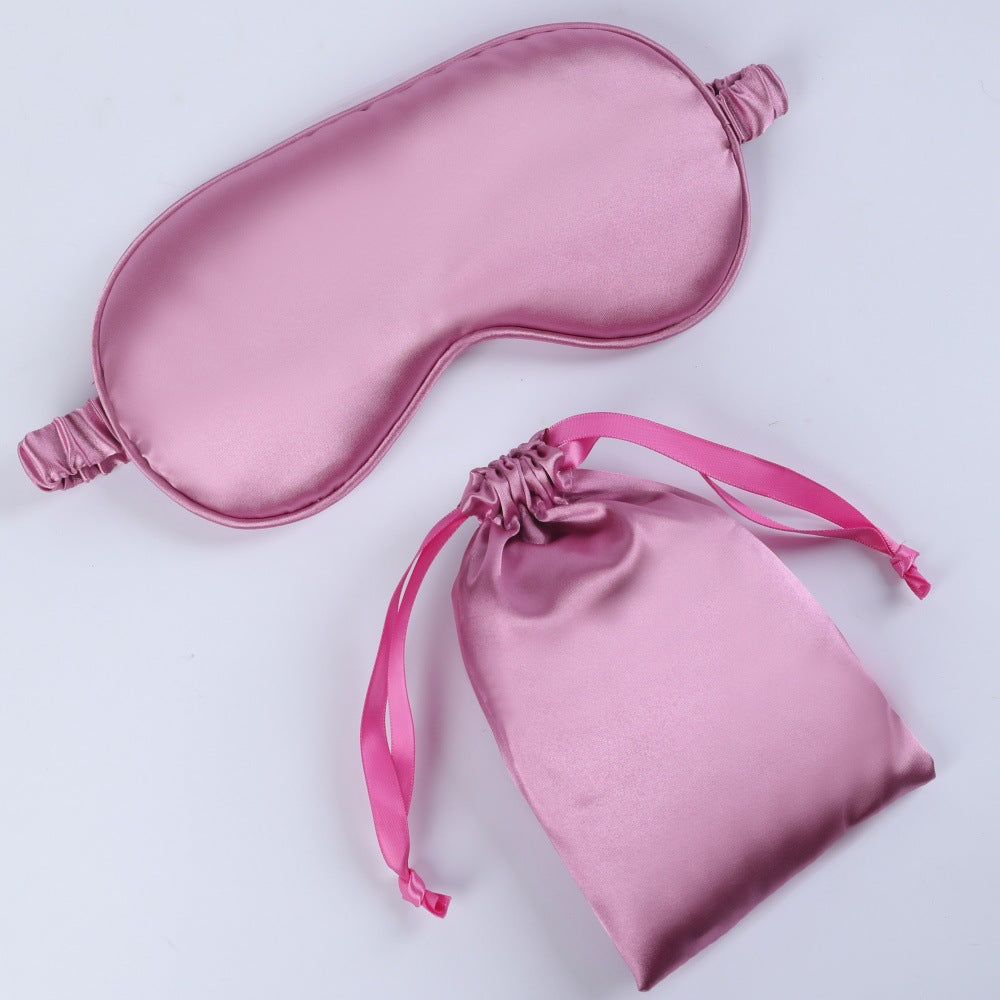 Women's nano silk sleep mask with padded eye area, adjustable elastic band, and storage pouch Kalsten