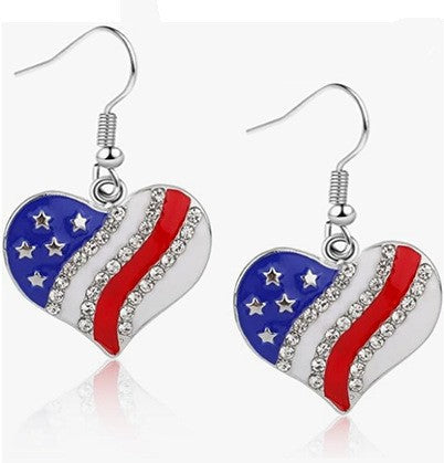Ladies' statement star earrings with crystal embellishment and enamel coating Kalsten