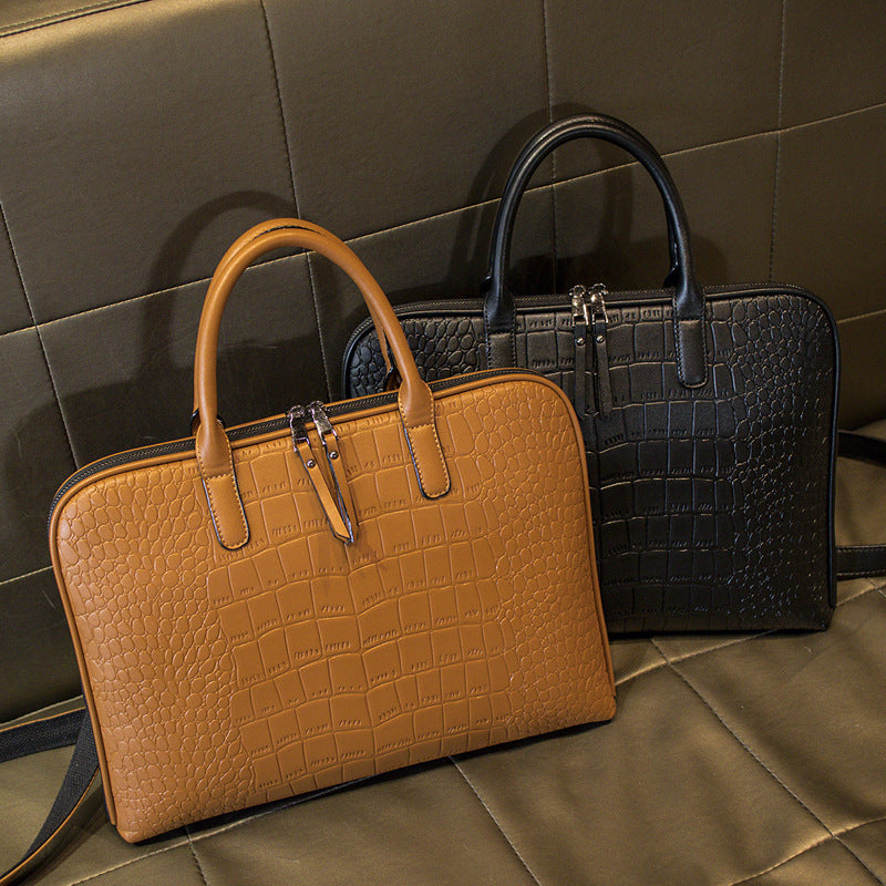 Elegant Laptop Bag in Luxurious Crocodile Look Kalsten