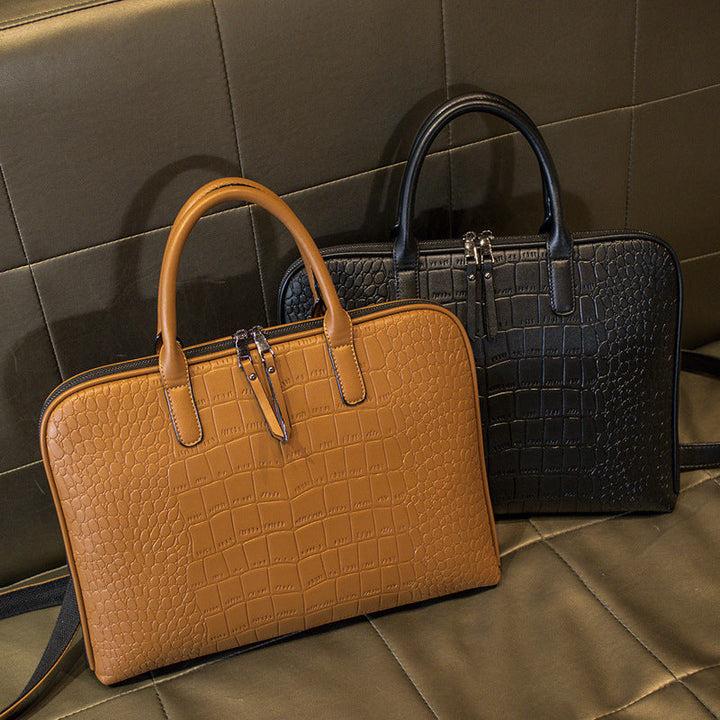 Elegant Laptop Bag in Luxurious Crocodile Look Kalsten
