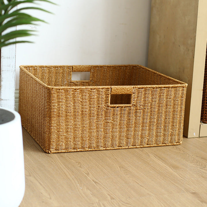 Woven Storage Bin with Ergonomic Handles Kalsten