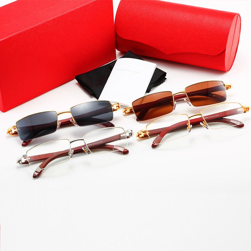 Ladies modern square sunglasses with luxurious metal frame Kalsten