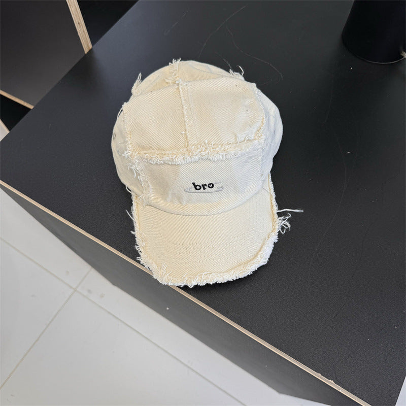 Men's Distressed Denim Snapback Cap Kalsten