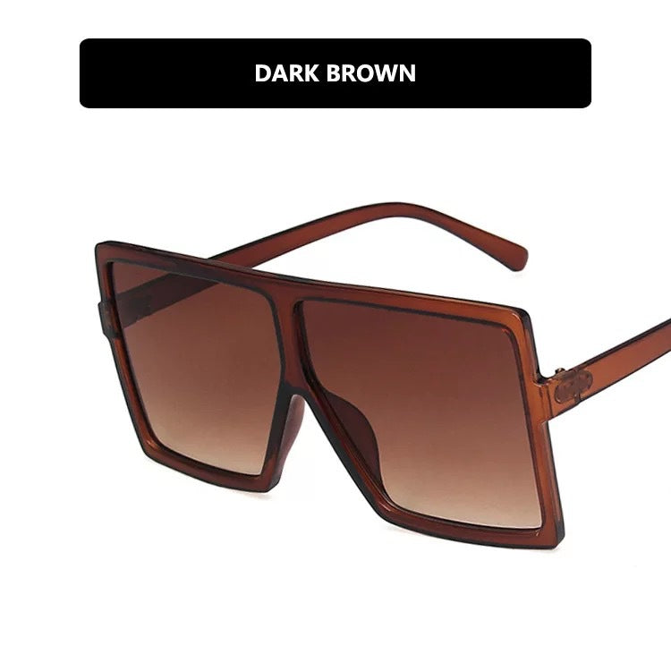 Women modern oversized sunglasses with transparent frame and stylish lenses Kalsten