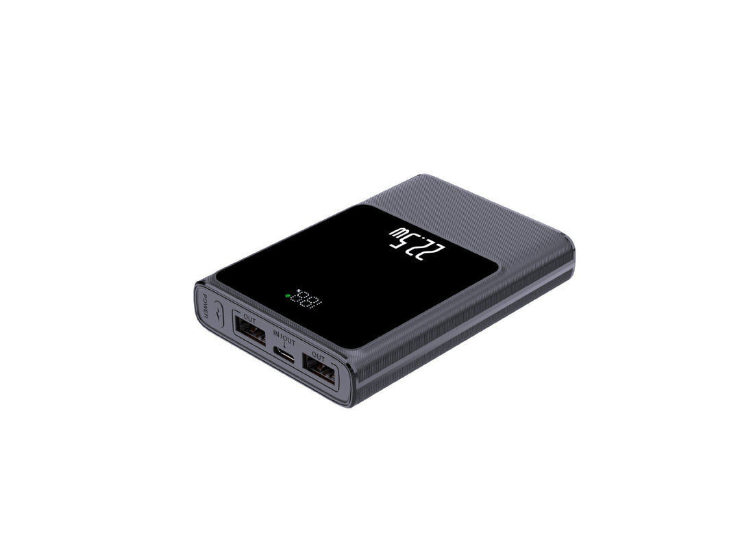 Portable power bank with smart LCD display and dual USB ports Kalsten