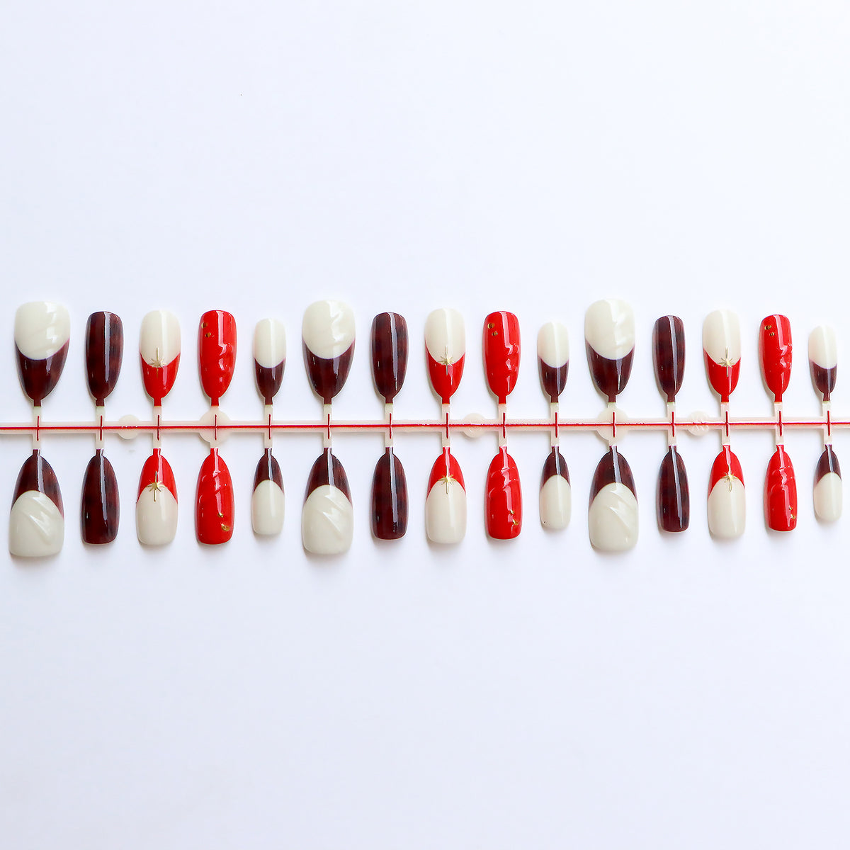 Decorative Press-On Nail Art Set with Unique Patterns Acalora