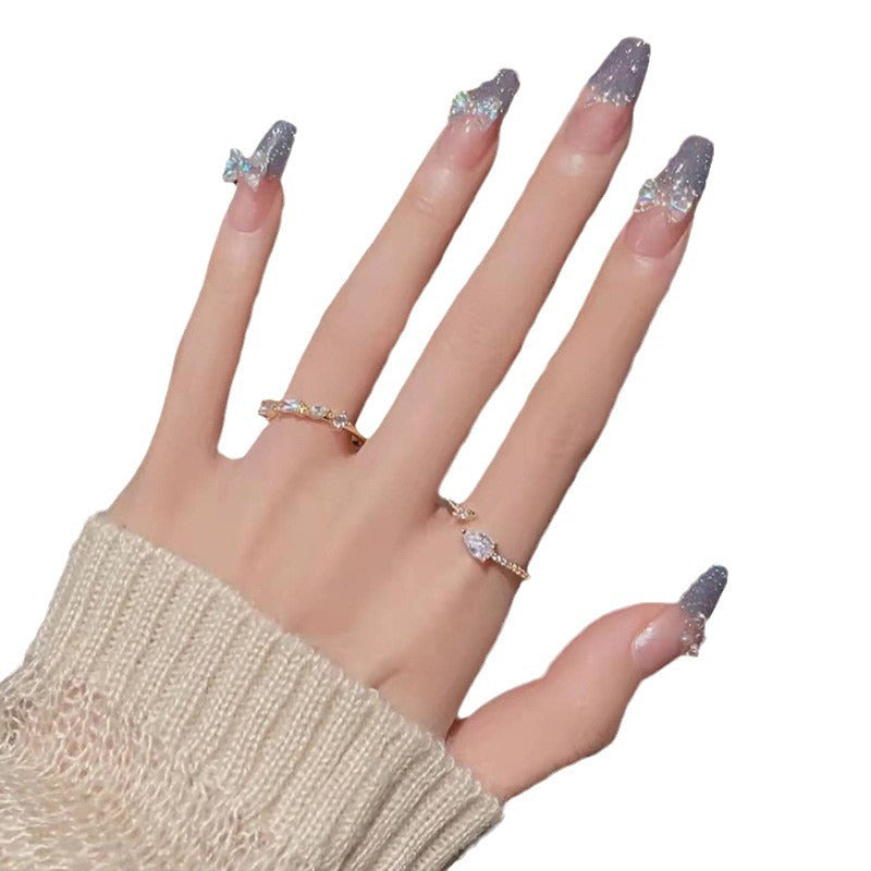 Artificial Glamorous Heart Nail Tips Kalsten