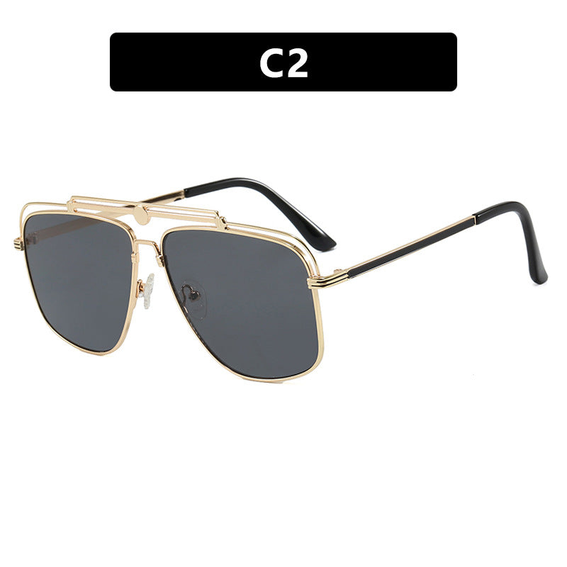 Women's elegant square sunglasses with gold accents Kalsten
