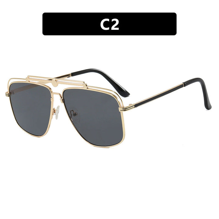 Women's elegant square sunglasses with gold accents Kalsten