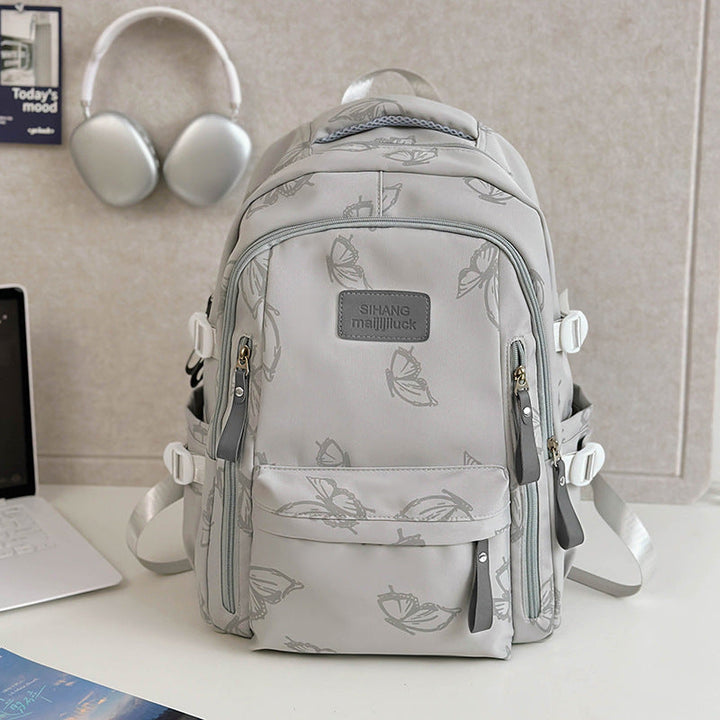 Elegant Floral Patterned School Backpack