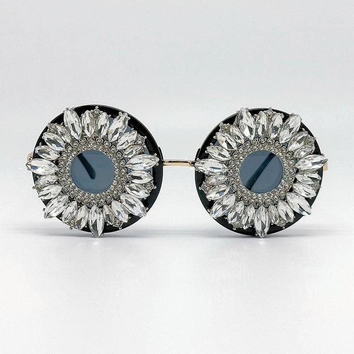 Ladies Glamorous Sunglasses with Floral Crystal Frame Kalsten