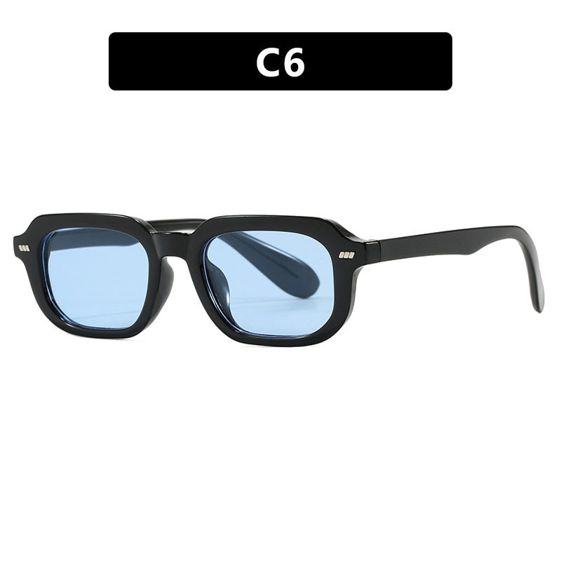 Women’s square sunglasses with high-gloss transparent frame and polarized lenses Kalsten