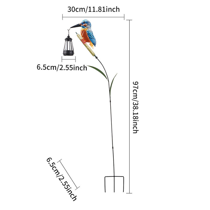 Decorative Solar Flamingo Garden Stake Lamp With Adjustable Metal Arm And Integrated LED Kalsten
