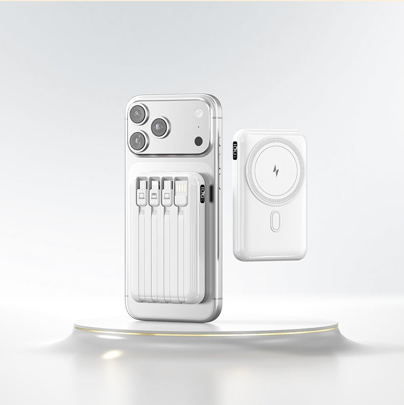 Power bank with integrated charging cable and stylish design Kalsten