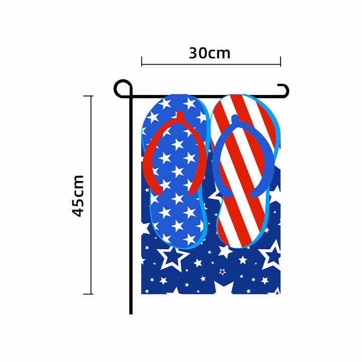 Unisex nan patriotic outdoor decorative gnome garden flag with pole sleeve Kalsten