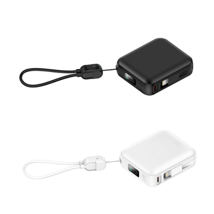 Portable power bank with integrated charging cable and digital display Kalsten