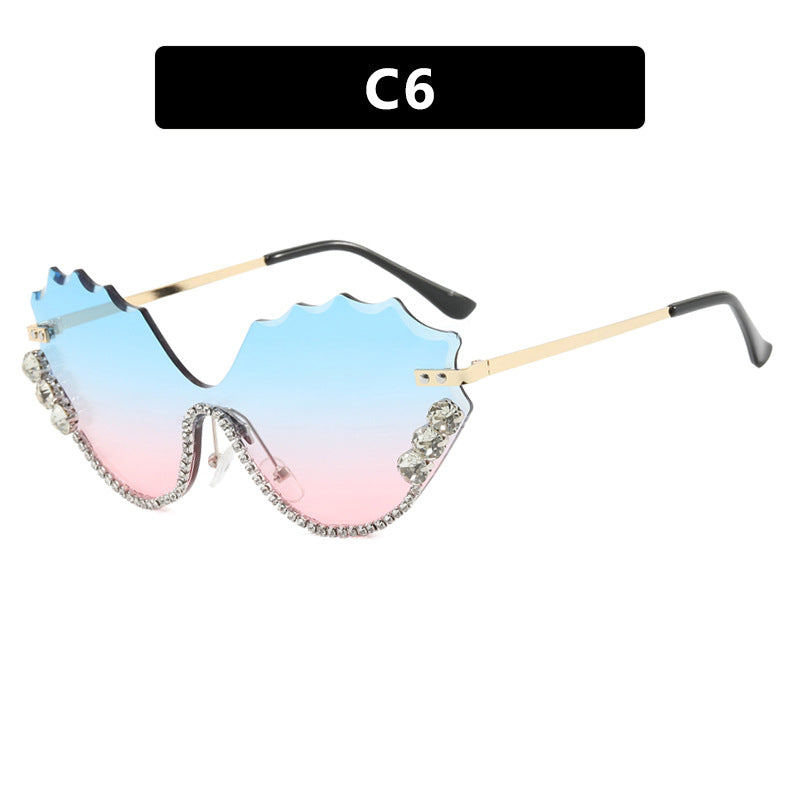 Women's extravagant sunglasses with sparkling accent and unique design Kalsten