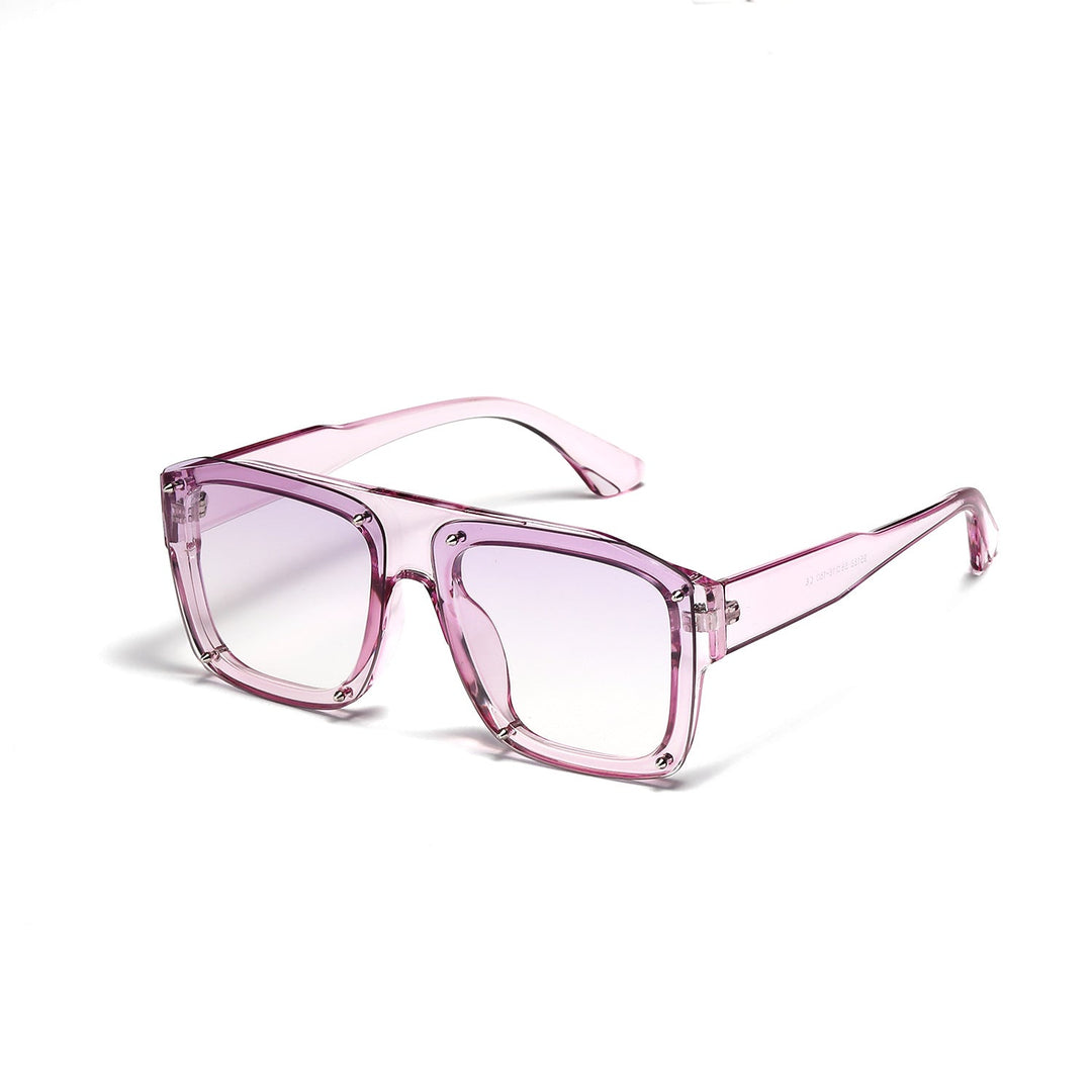 Women's Square Sunglasses with Fashionable Transparent Frame Kalsten