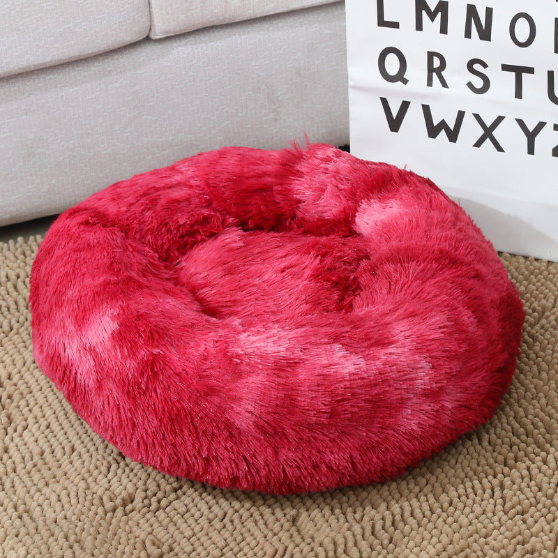 Women Round Plush Pet Bed Kalsten