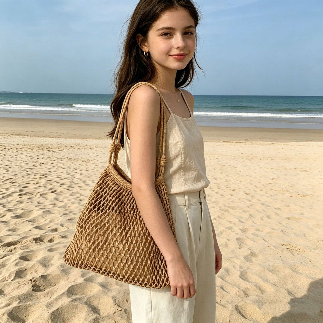 Mesh tote bag with soft handle Kalsten