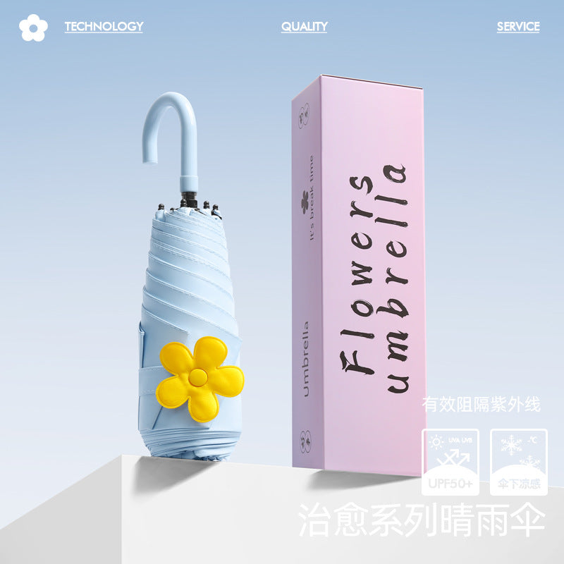 Ladies stylish and elegant folding umbrella with floral design Kalsten