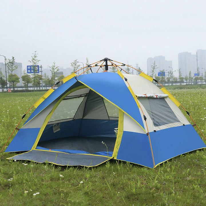 Camping Tent With Expandable Interior And Weatherproof Material Kalsten