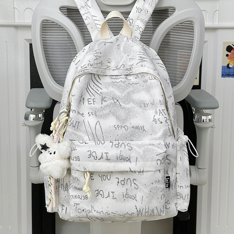 Trendy Script Print Backpack Kalsten
