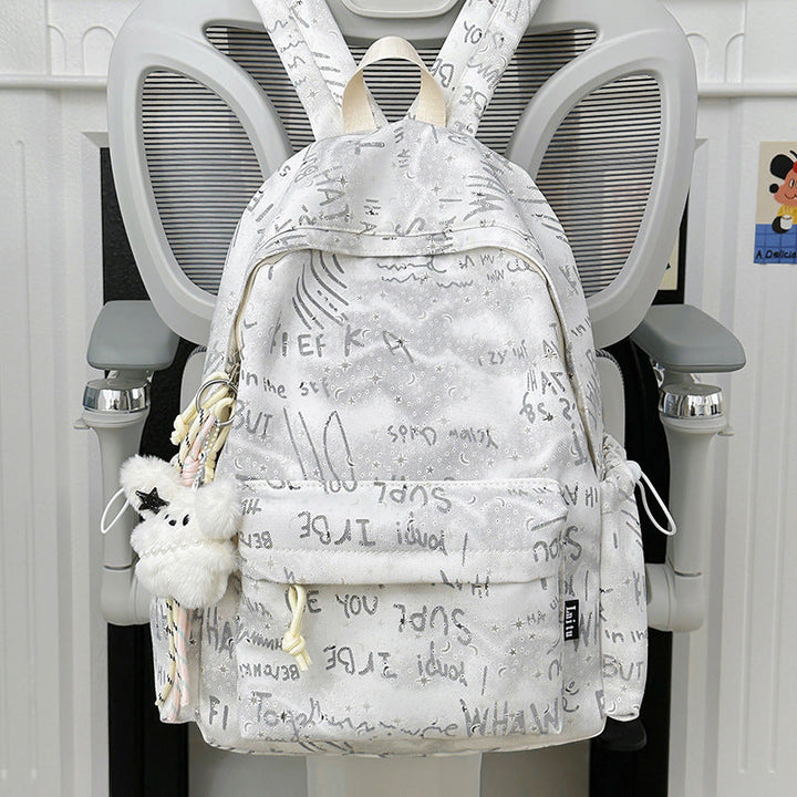 Trendy Script Print Backpack Kalsten