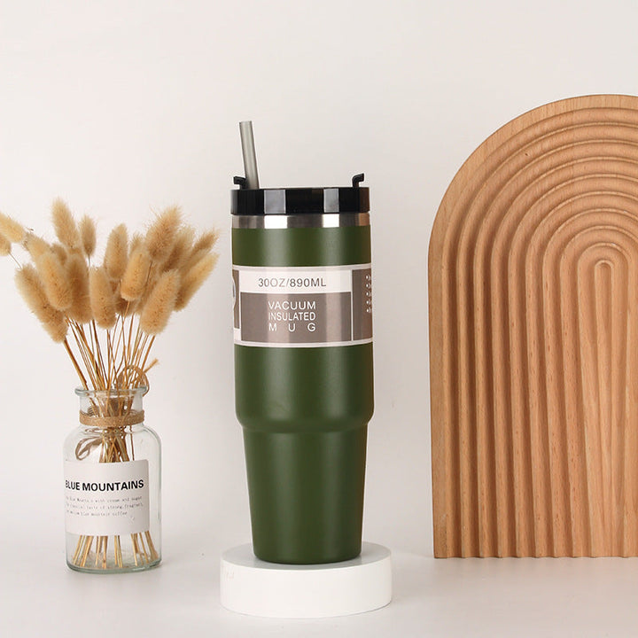 Unisex Insulated Drinking Cup with Integrated Straw Kalsten