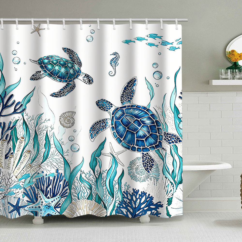 Ocean-Inspired Shower Curtain Kalsten