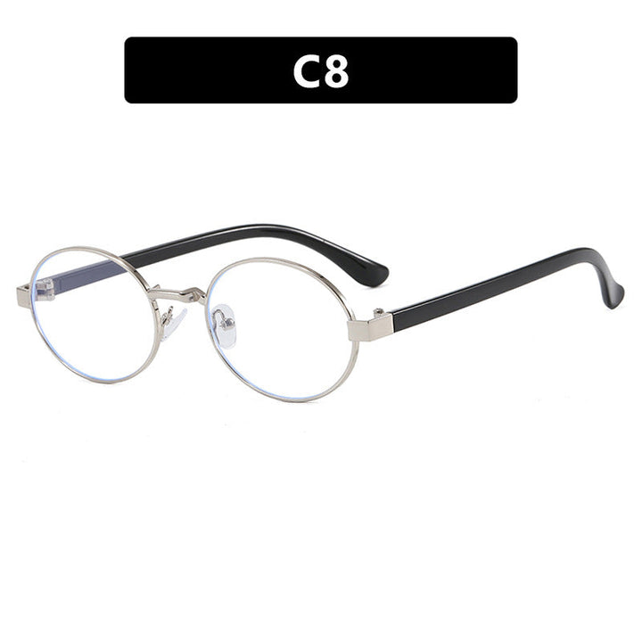 Women's round glasses with elegant metal frame and adjustable nose pads Kalsten