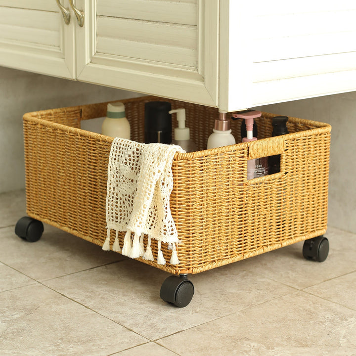 Rolling Woven Storage Basket Kalsten