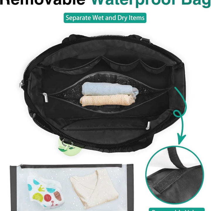 Fashionable Tote Bag with Spacious Compartments and Insulating Interior Kalsten