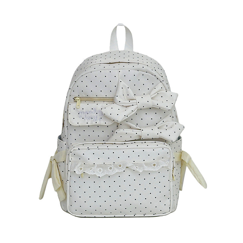 Cute Bow-Embellished School Backpack kalsten