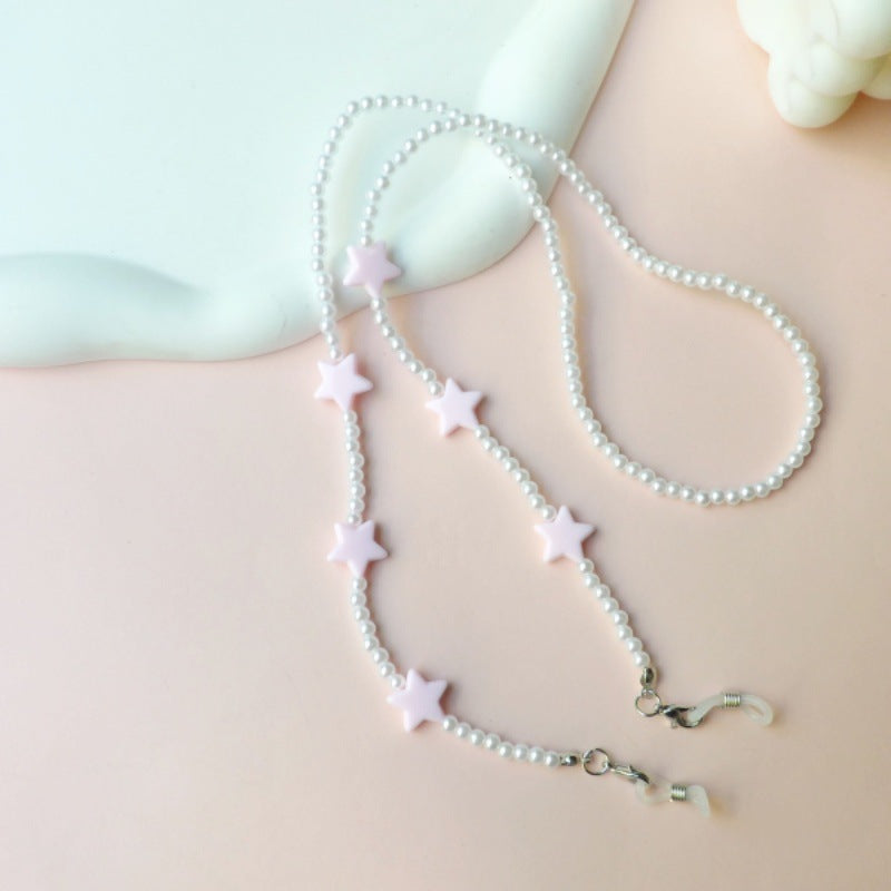 Fashionable pearl necklace with heart pendants Kalsten
