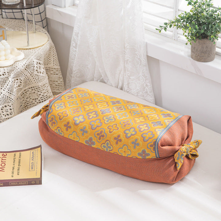 Women Decorative Neck Roll with Floral Pattern Kalsten