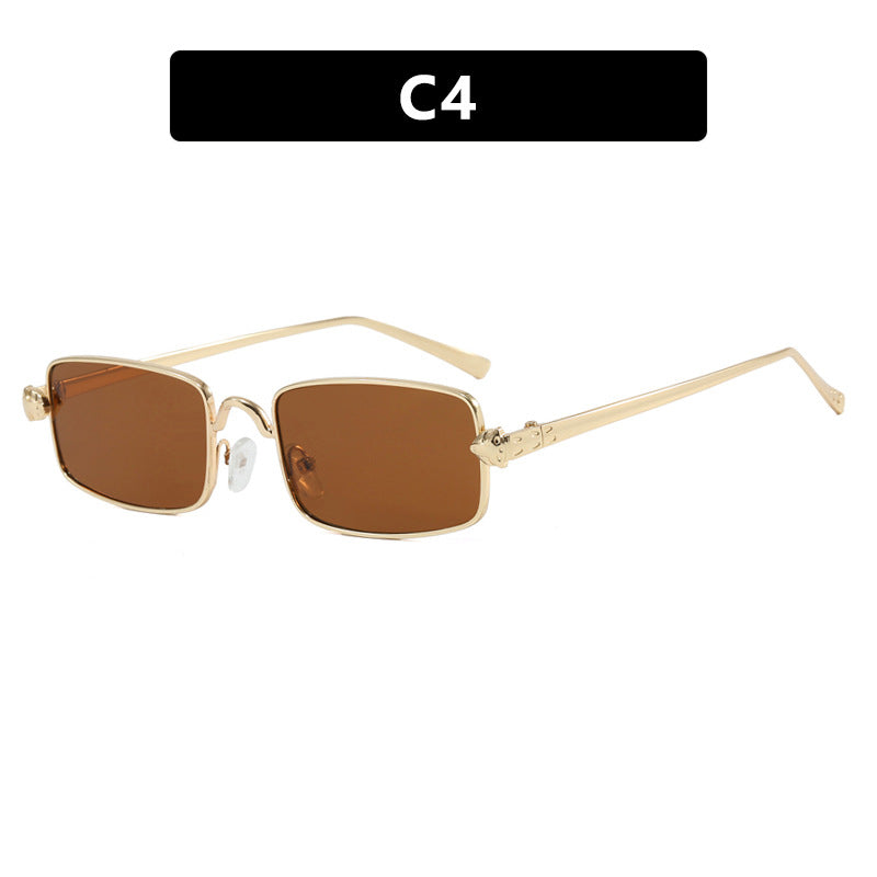 Ladies elegant square sunglasses with luxurious metal frame and UV protection Kalsten