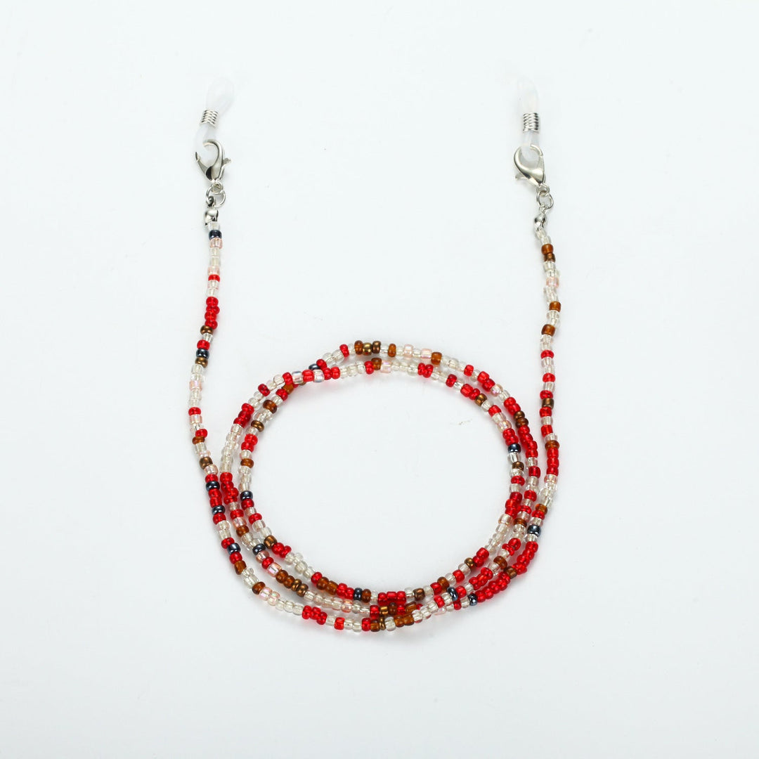 Colored bead necklace with carabiner clasp Kalsten