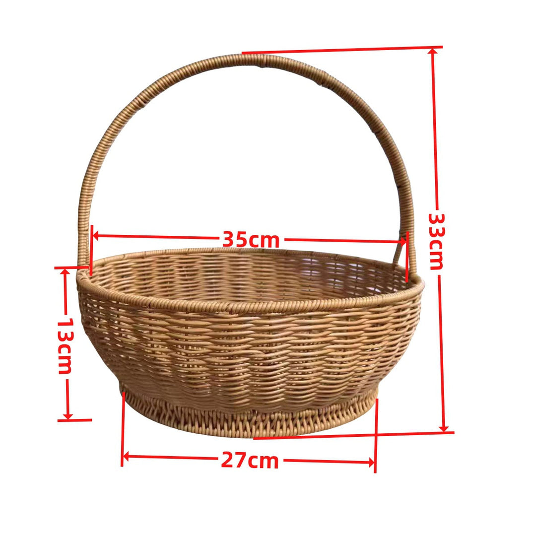 Ladies handcrafted rattan basket with handle Kalsten