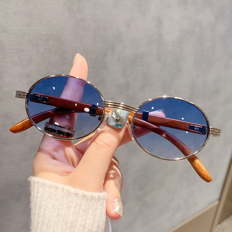 Women's Vintage-Style Sunglasses with Wooden Inner Frame Kalsten